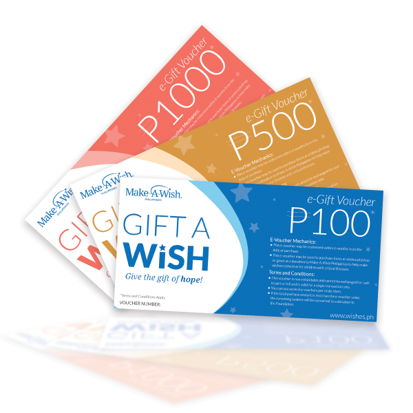Gift A Wish voucher of Make-A-Wish Philippines