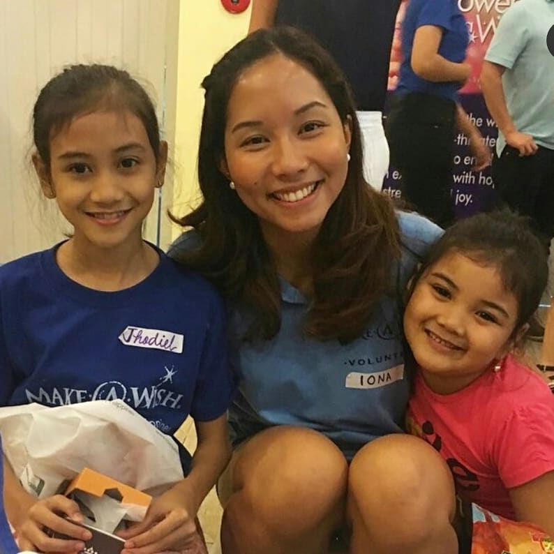 Longtime Make A Wish Philippines volunteer and now Board Member Iona Mapa is all smiles with wish kids