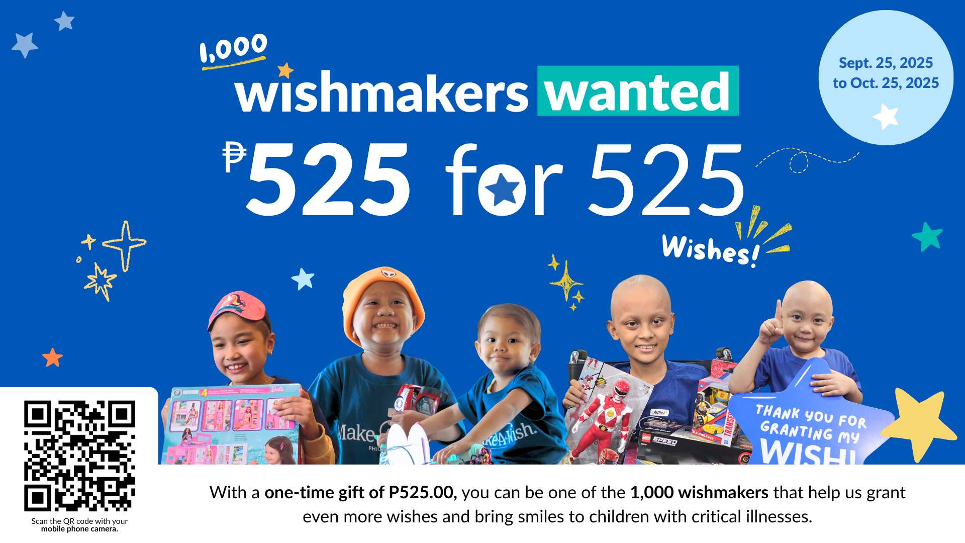 Join the ₱525 for 525 Wishes Campaign, donate here!